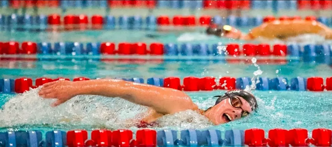 Morgan Stout action 2025-26 - Swim and Dive